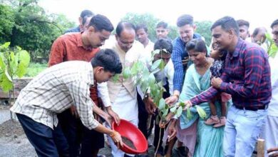 मुख्यमंत्री चौहान ने बरगद, जामुन और कदम्ब के पौधे रोपे