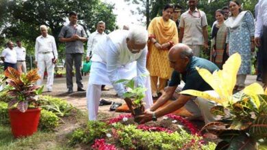 राज्यपाल मंगुभाई पटेल ने 2 वर्ष के कार्यकाल की पूर्णता पर किया पौध-रोपण