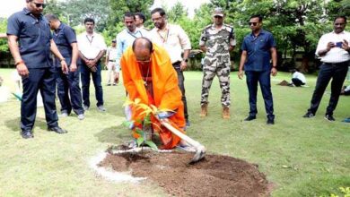 मुख्यमंत्री शिवराज सिंह चौहान ने ओंकारेश्वर में किया पौध-रोपण