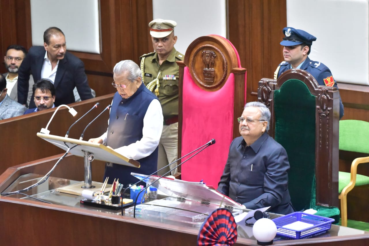 छत्तीसगढ़ विधानसभा में राज्यपाल श्री विश्वभूषण हरिचंदन का अभिभाषण