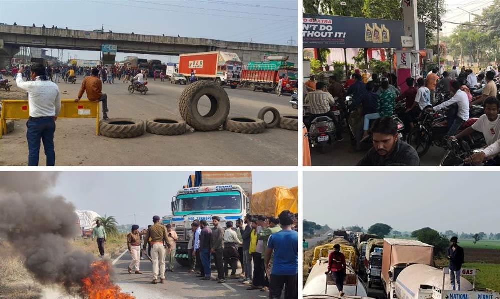 प्रदेशभर में ट्रक चालकों की हड़ताल का असर, आवागमन प्रभावित, हाइवे जाम, पेट्रोल पंपों पर लगी भीड़