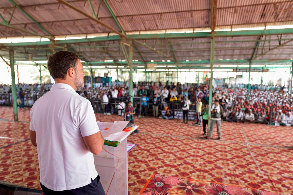 कांग्रेस नेता राहुल गांधी ने कहा- विपक्षी दलों का गठबंधन  ‘इंडिया’ अगर सत्ता में आता है तो वह “किसानों की आवाज़” बनेगा