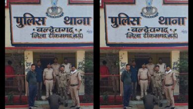 थाना बल्देवगढ़ पुलिस  द्वारा 5000/- रुपये के ईनामी आरोपी को किया गया गिरफ्तार