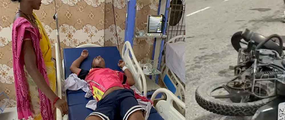 छत्तीसगढ़-सुकमा में एनएच-30 पर खड़े ट्रक से टकराई मोटर साइकिल, डीआरजी जवान घायल छत्तीसगढ़-सुकमा में एनएच-30 पर खड़े ट्रक से टकराई मोटर साइकिल, डीआरजी जवान घायल