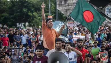 महाराष्ट्र के जलगांव शहर में बांग्लादेश में हिंदुओं पर हो रहे अत्याचारों के खिलाफ एक हिंदू संगठन ने विरोध जुलूस निकाला