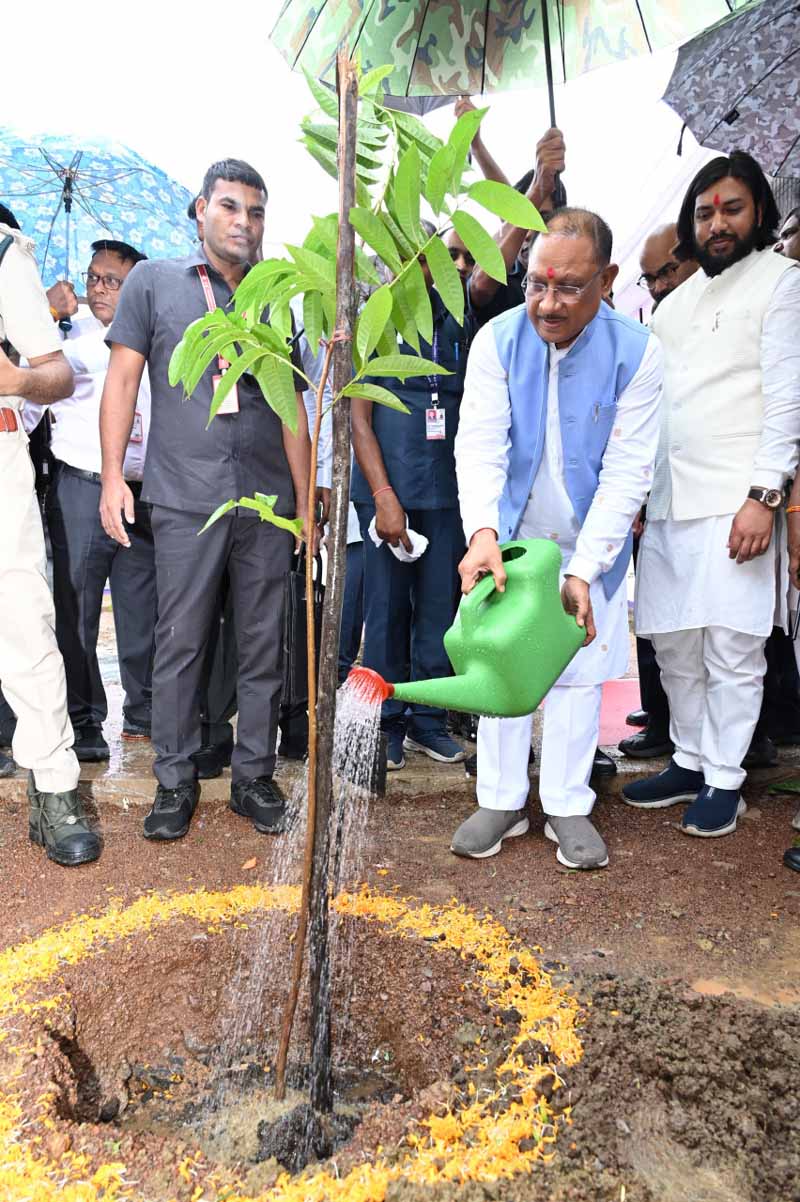 पर्यावरण के संरक्षण का पर्व हरेली, मुख्यमंत्री साय ने किया वृक्षारोपण