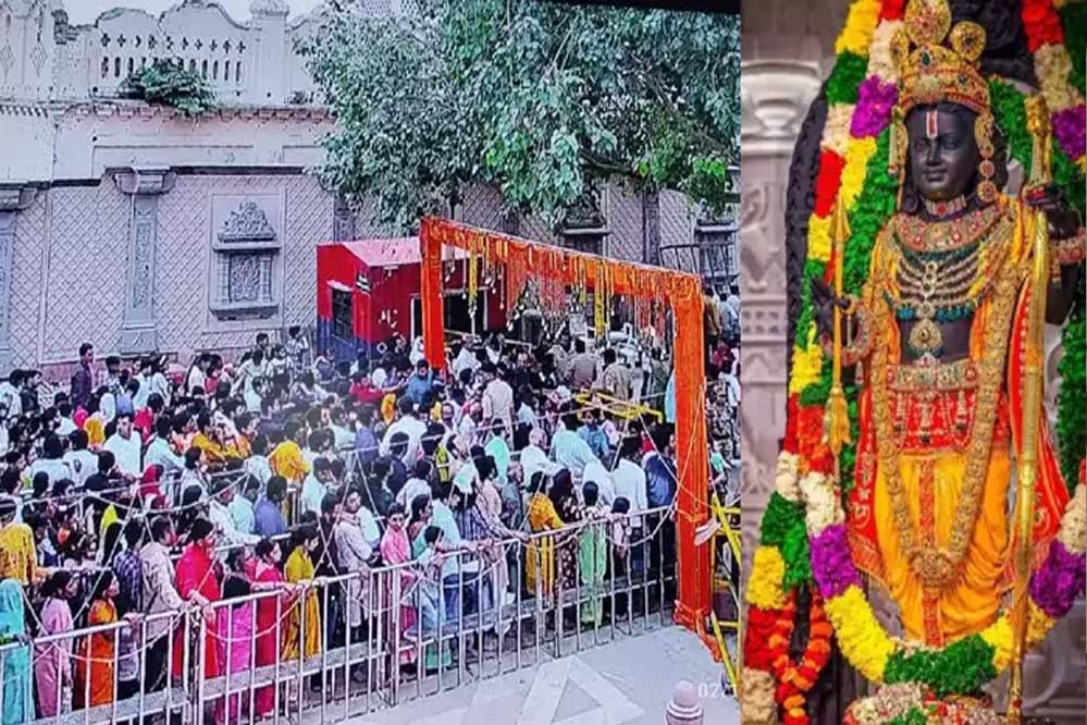 राम मंदिर में दर्शन के लिए उमड़ी श्रद्धालु कीअटूट भीड़, दीपोत्सव के बाद 5 लाख से ज्यादा लोग पहुंचे राम मंदिर में दर्शन के लिए उमड़ी श्रद्धालु कीअटूट भीड़, दीपोत्सव के बाद 5 लाख से ज्यादा लोग पहुंचे