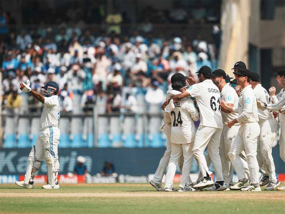 न्यूजीलैंड के खिलाफ भारत ने टेस्ट में सीरीज 3-0 से हारी, खोई WTC पॉइंट्स टेबल की बादशाहत, आया 2 नबर पर न्यूजीलैंड के खिलाफ भारत ने टेस्ट में सीरीज 3-0 से हारी, खोई WTC पॉइंट्स टेबल की बादशाहत, आया 2 नबर पर