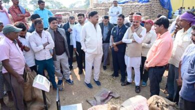 खाद्य मंत्री बघेल ने धान खरीदी केंद्र झाल, मुरता, संबलपुर, मारो और गुंजेरा पहुंचकर खरीदी व्यवस्था का लिया जाएजा