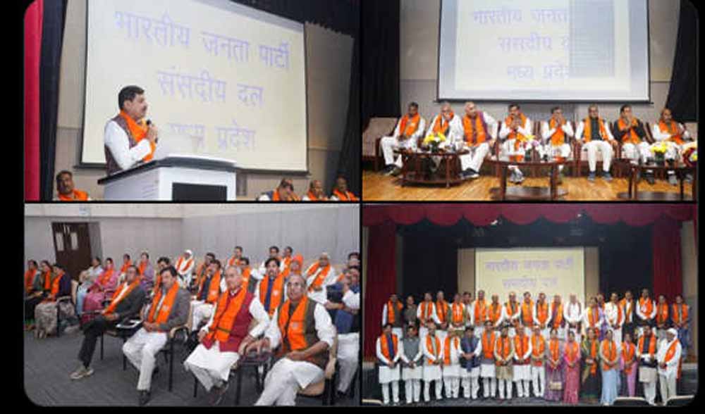 मध्यप्रदेश भाजपा संसदीय दल की बैठक नई दिल्ली में संपन्न, प्रदेश सरकार के एक वर्ष पूरे होने पर जनकल्याण पर्व को लेकर चर्चा मध्यप्रदेश भाजपा संसदीय दल की बैठक नई दिल्ली में संपन्न, प्रदेश सरकार के एक वर्ष पूरे होने पर जनकल्याण पर्व को लेकर चर्चा