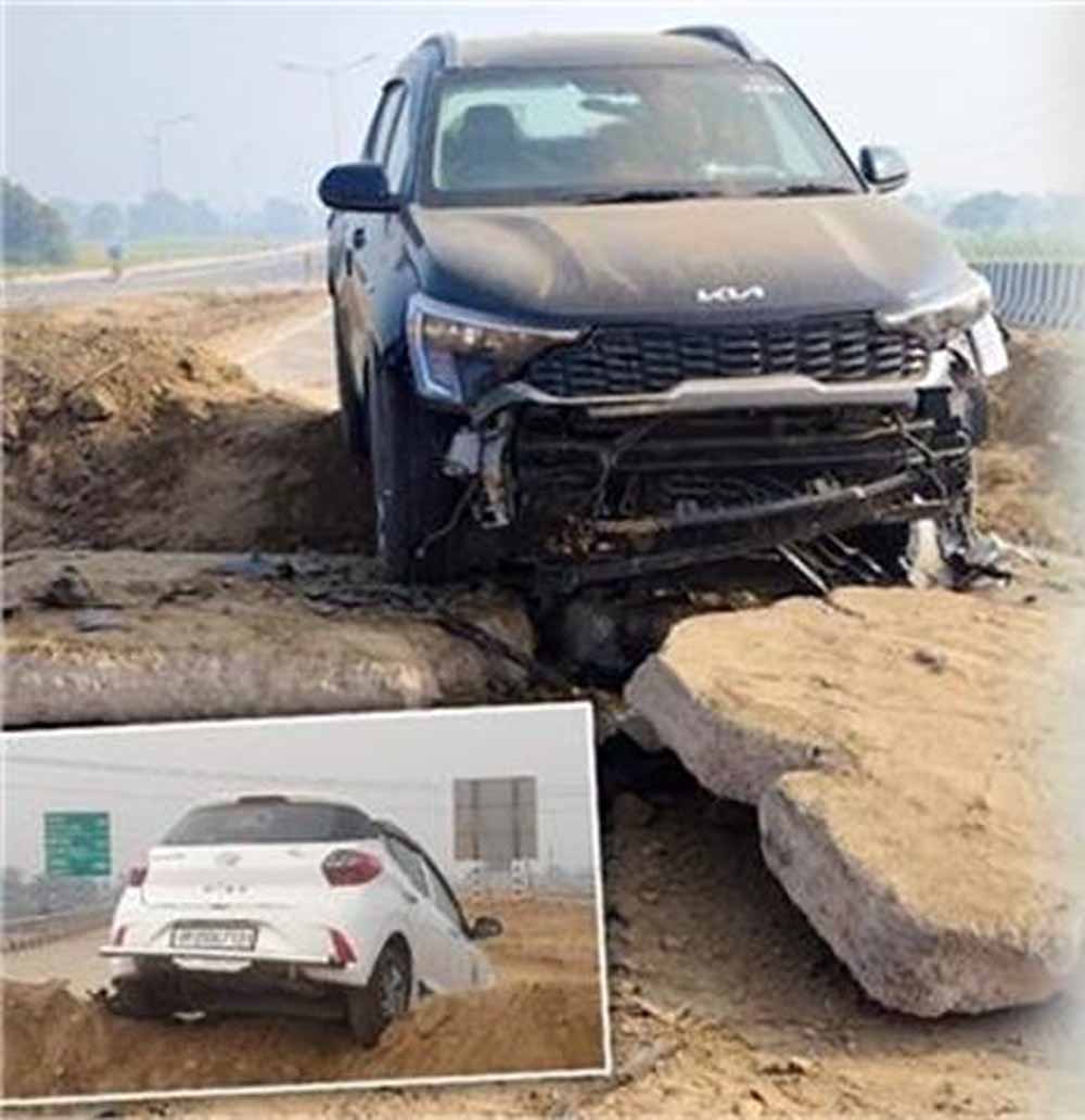 गूगल मैप से निर्माणाधीन हाईवे पर चढ़ी कार, मिट्टी के टीले से टकरा कर क्षतिग्रस्त हुई कार, चालक घायल गूगल मैप से निर्माणाधीन हाईवे पर चढ़ी कार, मिट्टी के टीले से टकरा कर क्षतिग्रस्त हुई कार, चालक घायल