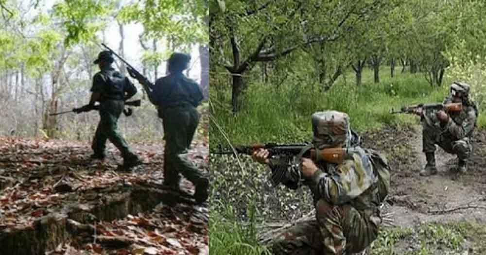 छत्तीसगढ़-बीजापुर में सुरक्षाबल और नक्सलियों के बीच मुठभेड़, तीन नक्सली ढेर