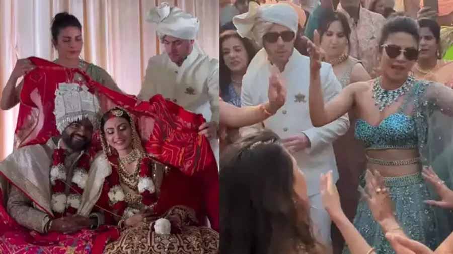 एक्ट्रेस प्रियंका चोपड़ा के छोटे भाई सिद्धार्थ चोपड़ा की शादी में खूब नाचीं एक्ट्रेस प्रियंका चोपड़ा के छोटे भाई सिद्धार्थ चोपड़ा की शादी में खूब नाचीं