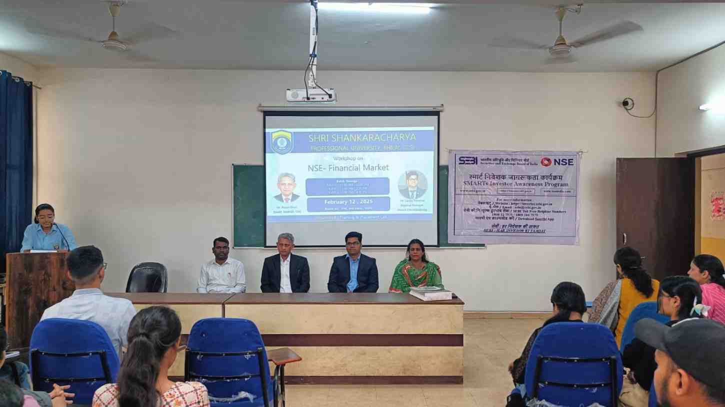 श्री शंकराचार्य प्रोफेशनल यूनिवर्सिटी में निवेश के अवसर और जागरूकता पर आयोजित हुआ सेमिनार श्री शंकराचार्य प्रोफेशनल यूनिवर्सिटी में निवेश के अवसर और जागरूकता पर आयोजित हुआ सेमिनार