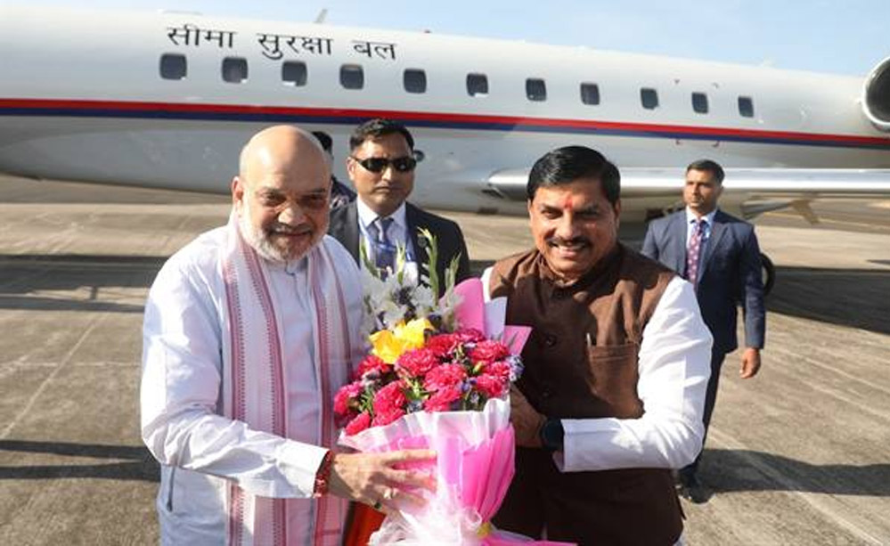 केंद्रीय गृह एवं सहकारिता मंत्री शाह का भोपाल आगमन पर हुआ आत्मीय स्वागत
