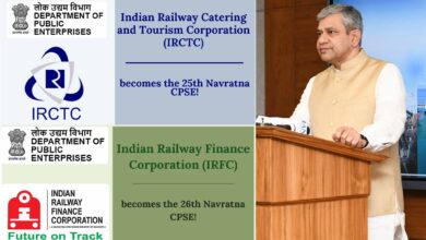 IRCTC, IRFC को मिला नवरत्न दर्जा, रेल मंत्री ने दी बधाई