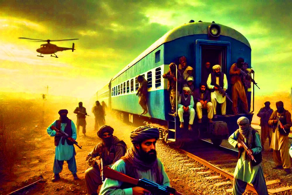 बलूचिस्तान में बलोच लिब्रेशन आर्मी ने जाफर एक्सप्रेस ट्रेन को किया हाईजैक, ट्रेन में 500 से ज्यादा यात्री सवार बलूचिस्तान में बलोच लिब्रेशन आर्मी ने जाफर एक्सप्रेस ट्रेन को किया हाईजैक, ट्रेन में 500 से ज्यादा यात्री सवार