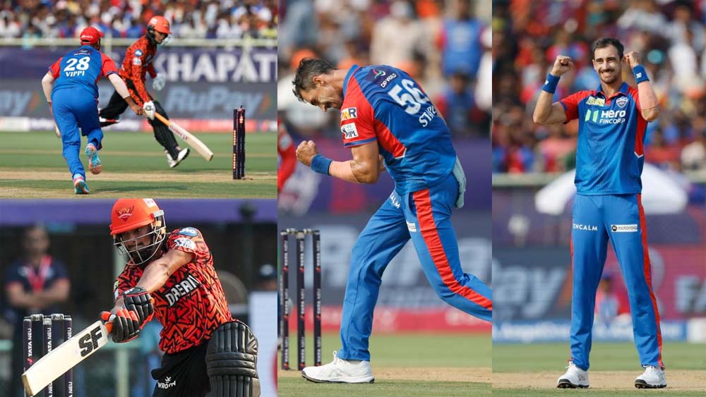 एसआरएच ने डीसी के सामने 164 रनों का टारगेट रखा, स्टार्क ने खोला पंजा