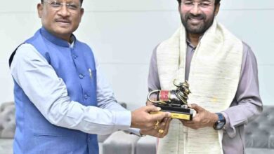 मुख्यमंत्री विष्णु देव साय से केंद्रीय कोयला एवं खान मंत्री जी. किशन रेड्डी ने सौजन्य मुलाकात की