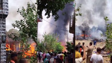 कृष्णा नगर इलाके में 25 झोपड़ियों में लगी आग, अपनी जान बचा कर भागे लोग