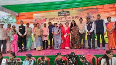 आपरेशन सिंदूर की सफलता पर भारत माता की जयघोष के साथ निकाली गयी तिरंगा यात्रा