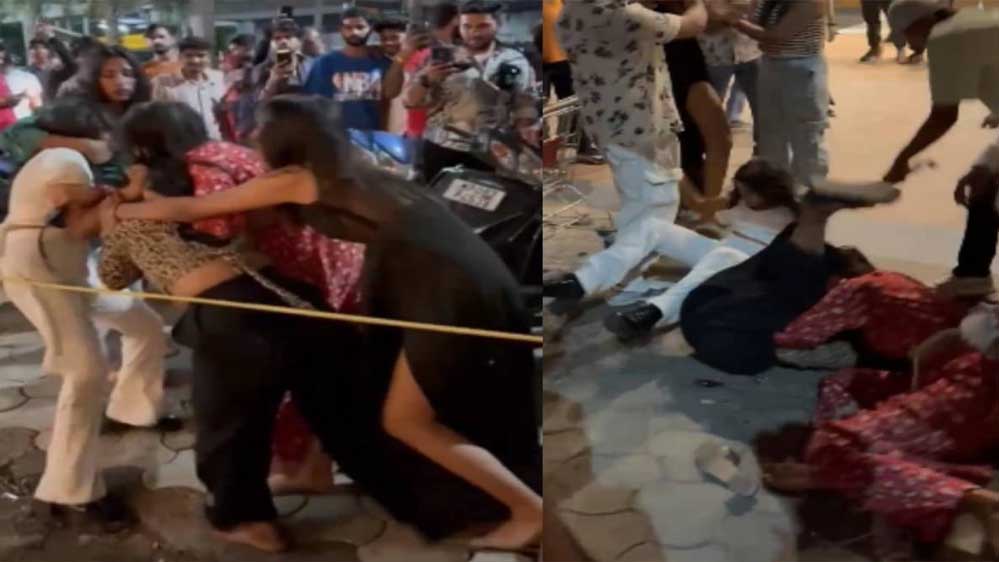 इंदौर में मॉल के बाहर लड़कियों की फाइट, गाली-गलौज में लड़कों से निकलीं 2 कदम आगे इंदौर में मॉल के बाहर लड़कियों की फाइट, गाली-गलौज में लड़कों से निकलीं 2 कदम आगे