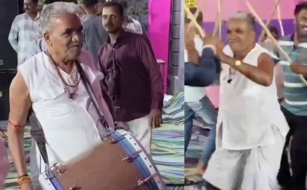 रतलाम विधायक ने किया ऐसा डांस की होने लगे ट्रेंड, एमएलए मथुरालाल डामर ने पोती की शादी में जमकर बजाए ढोल