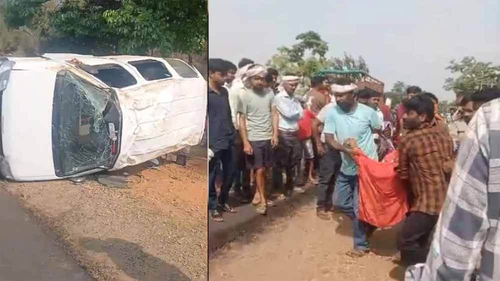 खमतरा गांव के पास दर्दनाक सड़क हादसा, तेज रफ्तार कार अनियंत्रित होकर पलटी, तीन महिलाओं की मौके पर मौत