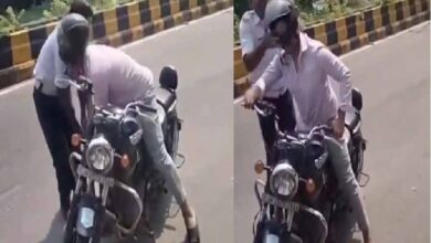 बाइक सवार व्यक्ति से बदसलूकी करने वाले ट्रैफिक पुलिसकर्मी  को एसएसपी ने किया निलंबित