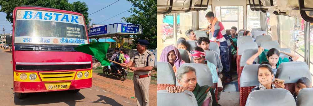 अबूझमाड़ के कुतुल तक पहुँची बस सेवा