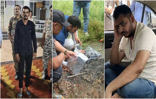 Raja Murderमामले में इंदौर कोर्ट में पेश किए गए सिलोम और बल्लू, हत्या के बाद सोनम को दी थी शरण Raja Murderमामले में इंदौर कोर्ट में पेश किए गए सिलोम और बल्लू, हत्या के बाद सोनम को दी थी शरण