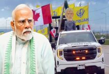 कैलगरी की सड़कों पर खालिस्तानी झंडे लहराते हुए प्रदर्शनकारियों ने ‘मोदी गो बैक’ जैसे नारे लगाए