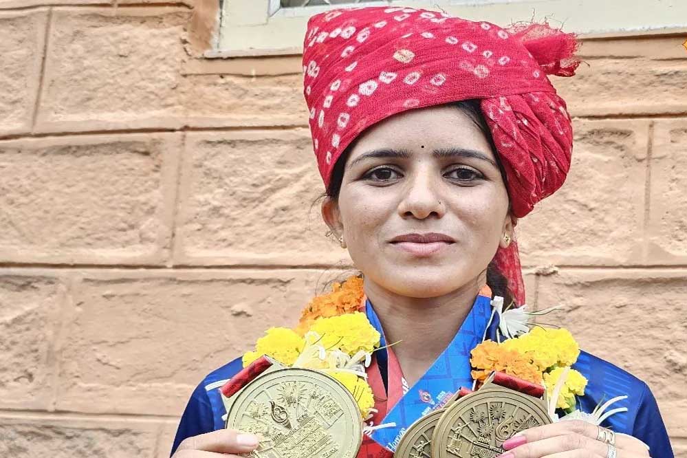 राजस्थान की चतरू चौधरी ने अमेरिका में वर्ल्ड पुलिस एंड फायर गेम्स 2025 में गोल्ड मेडल जीतकर इतिहास रचा राजस्थान की चतरू चौधरी ने अमेरिका में वर्ल्ड पुलिस एंड फायर गेम्स 2025 में गोल्ड मेडल जीतकर इतिहास रचा