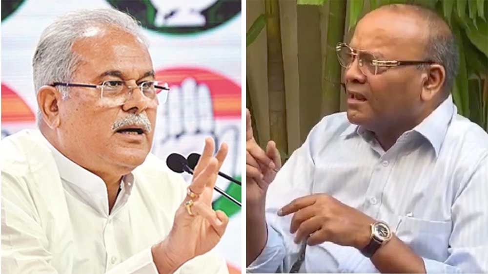 3 बच्चे वाले बयान पर संग्राम: भूपेश बघेल का तीखा वार, MLA चंद्राकर का पलटवार 3 बच्चे वाले बयान पर संग्राम: भूपेश बघेल का तीखा वार, MLA चंद्राकर का पलटवार