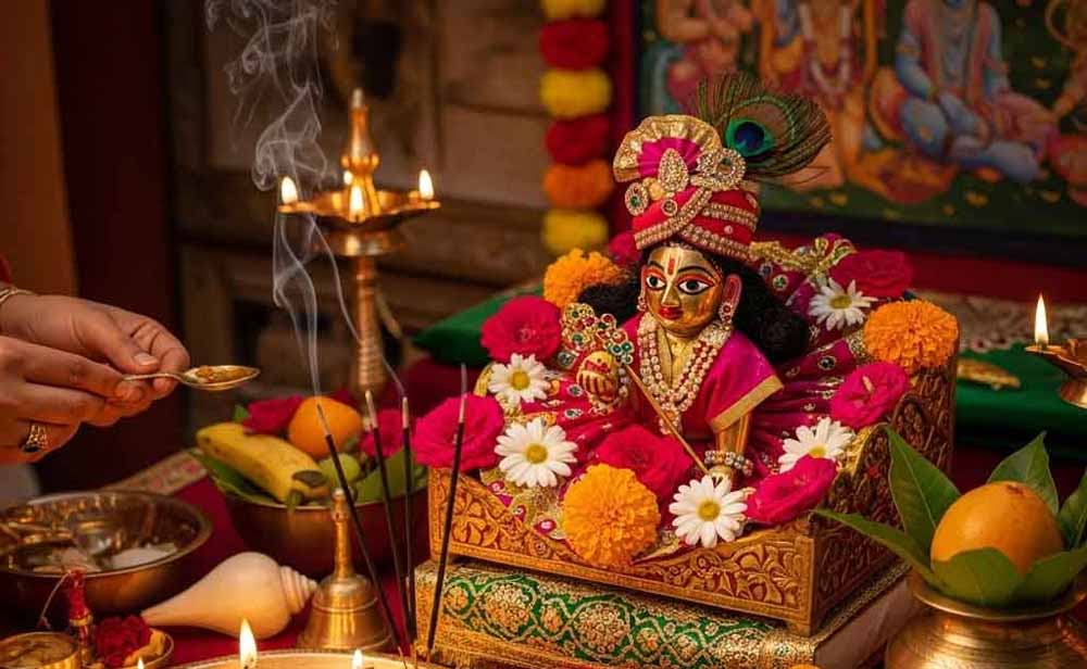 जन्माष्टमी पर रात 12 बजे करने योग्य शुभ कर्म और पूरी पूजा विधि