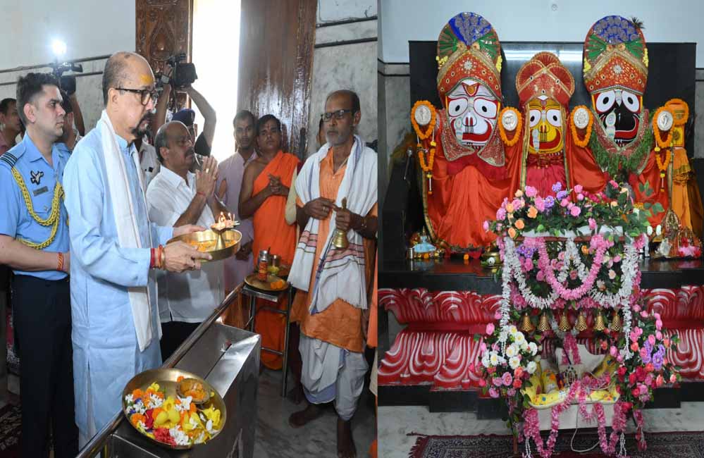 राज्यपाल रमेन डेका ने किए महाप्रभु जगन्नाथ भगवान के दर्शन