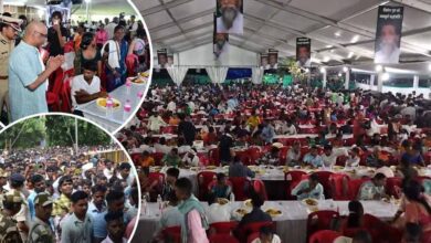 शिबू सोरेन के संस्कार भोज में उमड़ा जनसैलाब, दाल-चावल से मछली-मटन तक