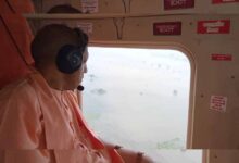 मुख्यमंत्री योगी आदित्यनाथ  ने गाजीपुर में किया बाढ़ का हवाई सर्वे