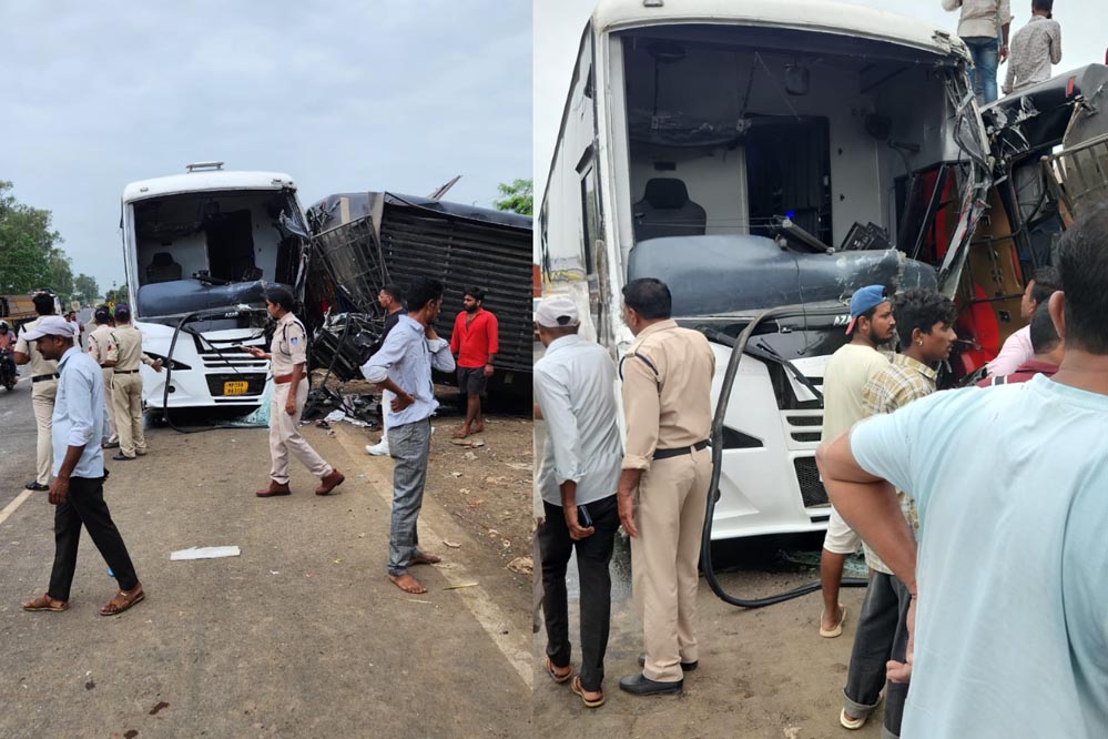 भोपाल जा रही बस के ब्रेक फेल, खड़ी बस से टकराकर पलटी; 25 यात्री घायल भोपाल जा रही बस के ब्रेक फेल, खड़ी बस से टकराकर पलटी; 25 यात्री घायल