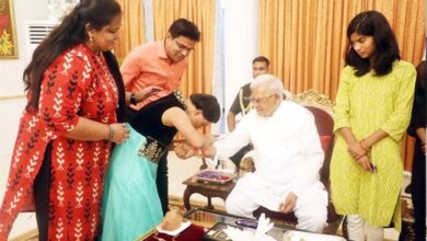 राज्यपाल  पटेल को राखी बांधकर राजभवन में मनाया गया रक्षाबंधन पर्व