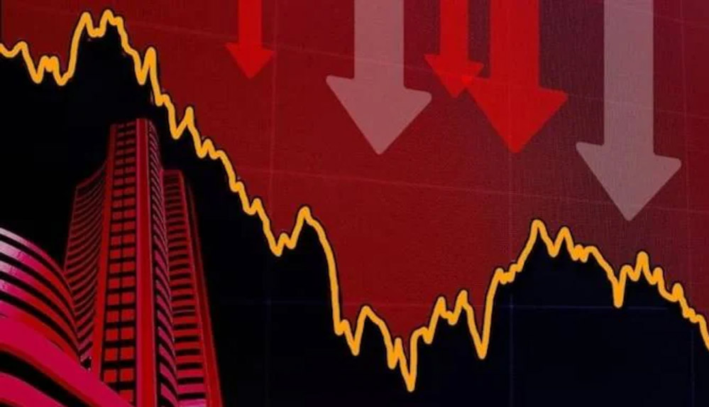 शेयर बाजार में हड़कंप: सेंसेक्स 585 अंक टूटा, निफ्टी में भी भारी गिरावट