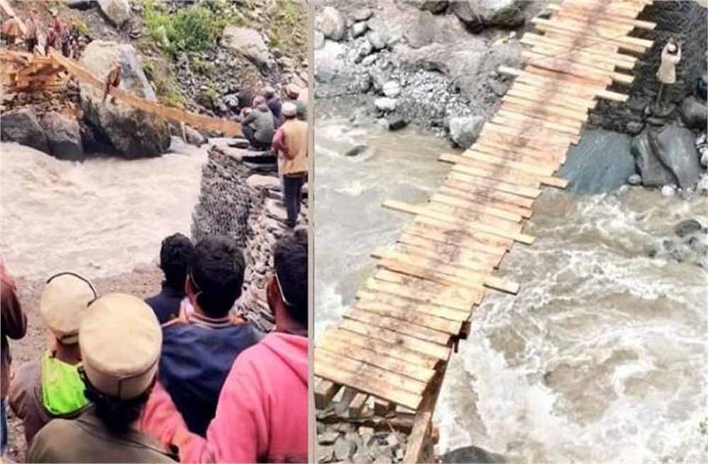 हौसले की मिसाल: बाढ़ में टूटा पुल, मलाणा के ग्रामीणों ने 7 दिन में खड़ा कर दिया नया रास्ता हौसले की मिसाल: बाढ़ में टूटा पुल, मलाणा के ग्रामीणों ने 7 दिन में खड़ा कर दिया नया रास्ता