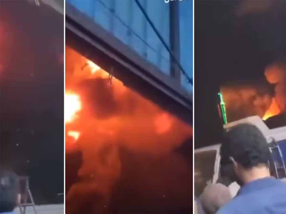 यमन में इजरायली नौसेना का बड़ा हमला, आग और धुएं से घिरा इलाका यमन में इजरायली नौसेना का बड़ा हमला, आग और धुएं से घिरा इलाका