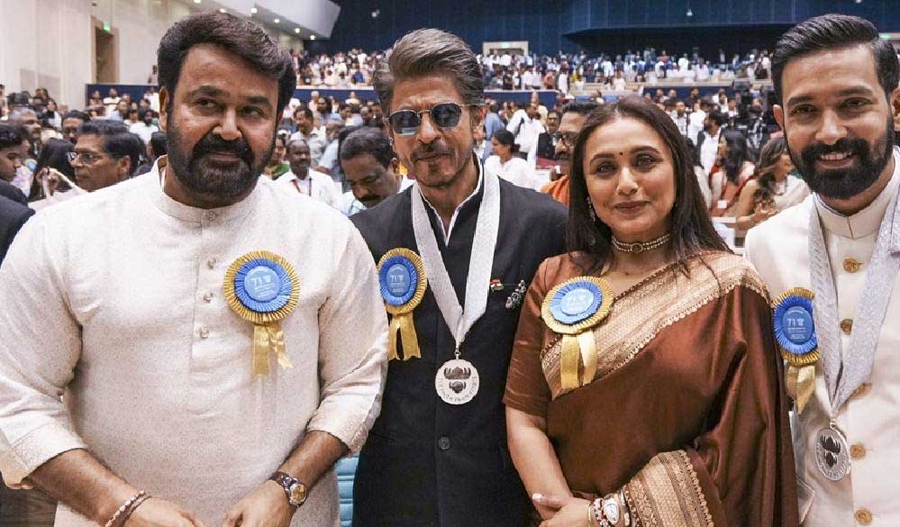 शाहरुख और रानी को नेशनल अवॉर्ड, मोहनलाल को मिला दादा साहब फाल्के सम्मान – जानें विजेताओं की पूरी सूची