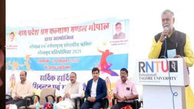 श्रम मंत्री  पटेल ने श्रमिकों के लिए आयोजित खेल प्रतियोगिता का किया उद्घाटन