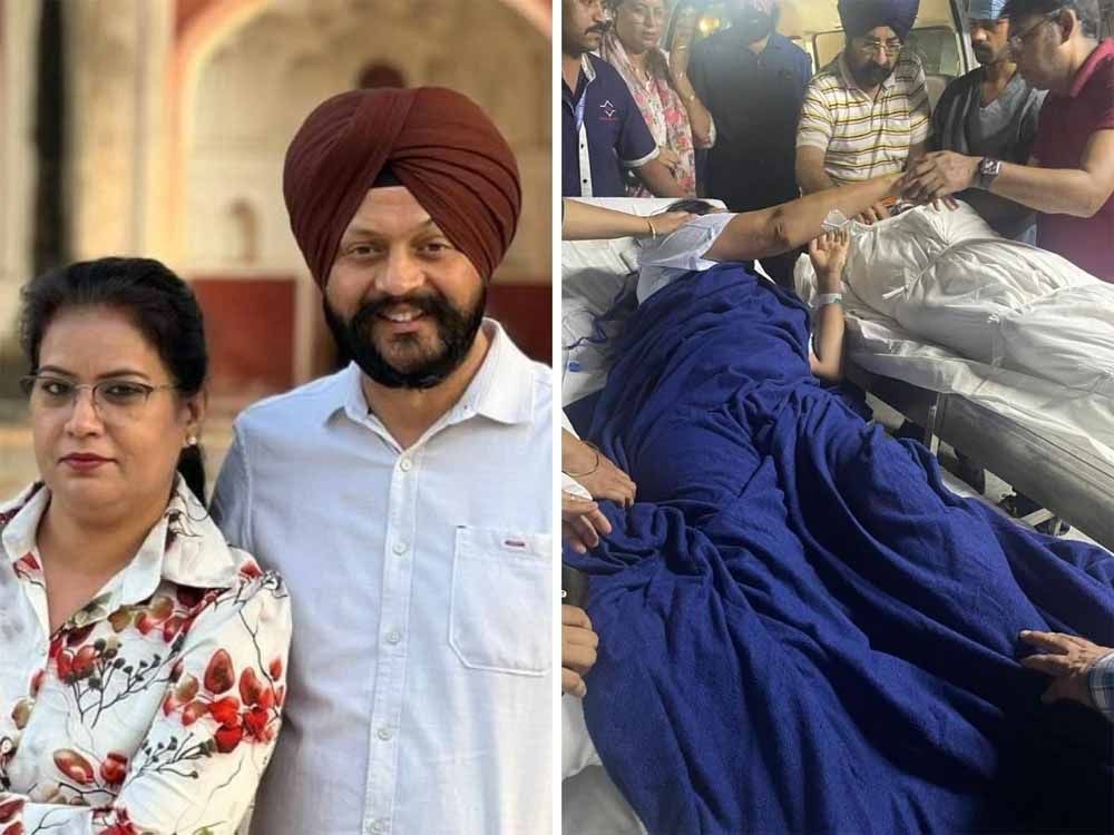 BMW हादसे का दर्दनाक मंजर: स्ट्रेचर पर पत्नी, बगल में पति का शव, नवजोत सिंह को आखिरी विदाई