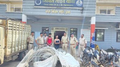 बिजली के तार चोरी करने वाली शातिर गैंग के विरूध्द रिपोर्ट के 24 घण्टे में ही थाना सिविल लाईन हरदा व्दारा की गई प्रभावी बिजली के तार चोरी करने वाली शातिर गैंग के विरूध्द रिपोर्ट के 24 घण्टे में ही थाना सिविल लाईन हरदा व्दारा की गई प्रभावी