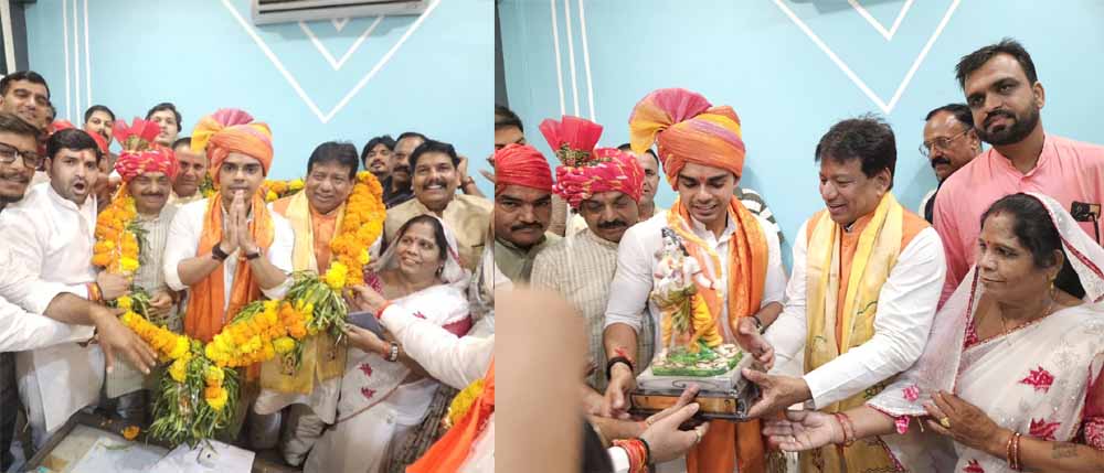 कार्तिकेयसिंह चौहान का विधायक कार्यालय पर विधायक गोपालसिंह इंजीनियर के नेतृत्व में किया भव्य स्वागत और सम्मान