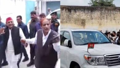तीन साल बाद आजम खां से मिले अखिलेश यादव, पुलिस ने मीडिया को रोका