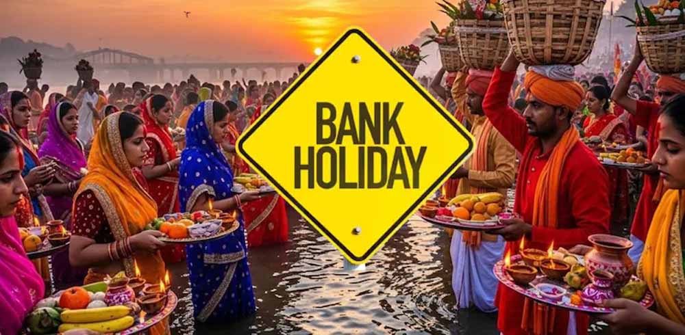 छठ पूजा पर बैंक रहेंगे 4 दिन बंद, जरूरी कामों के लिए देखें पूरी सूची